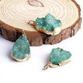 HZ Best Price Electroplate Agate Druzy Pendant Carving Moon Grape