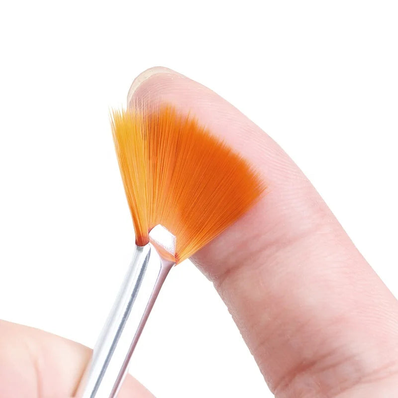 Personalized Pinceau Brochas Nail Art Fan Brush Multiple Function Facial Beauty Application Brush Mash Fan Brush