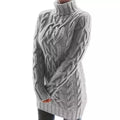 New Style Autumn Turtleneck Long Sleeve Slim Solid Color Plus Size Pullover Knitted Ladies Women Sweater Tops