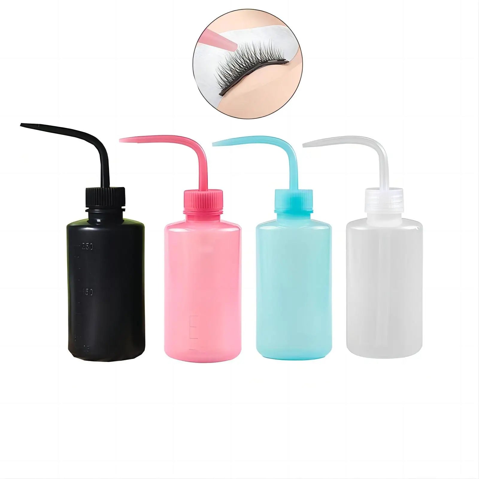 Wholesale Eyelash Wash  Empty Plastic White Custom Squeeze Eye Drop Lash Water Rinse Bottle