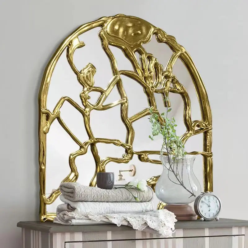 80CM-Arch Light Luxury Wall Hanging Decorative Creative Background Wall Hanging Decoration Mirror