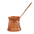 350ml Hand Punch Hammer Point Flame Copper Color Plated Turkish Milk Pot Bucket Coffee Cup Wiht Hand