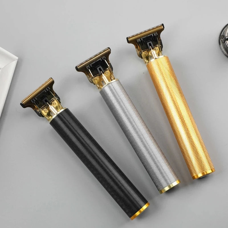 Professional Men T9 Electric Hair Trimmer Rechargeable Hair Cutter Machine 0mm Shaving Barber Styling Tool Hair Clipper Metal Rv