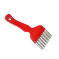 New Bee Keeping Uncapping Fork with 18 /21 Needles Honey Fork Stainless Steel Bee Hive Tool (Red/yellow)