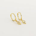 925 Sterling Silver Trendy Ocean Shell Pendant Drop Earrings Gold Plated Conch Dangle Jewelry with Zircon for Weddings Parties