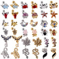 Stainless Steel Gold Plated Cute Animal Fox Snake Shell Stud Earrings Cartilage Helix Safety Zircon Trendy Party 20G