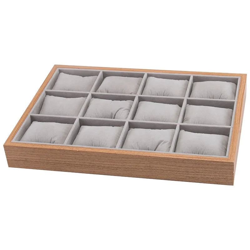 Custom OEM Jewelry Display Trays for Bangle Bracelet Showcase Solid Wood Watch Jewelry Tray MegaBDM