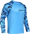 Custom 100% Polyester UPF50+ Quick Dry Breathable Long Sleeve Fishing Shirts Loose-Fit Vented Performance Printed Shirts