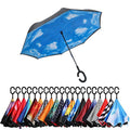 Double Layer Umbrella Sun Inside Out Reversed Anti Uv Reverse Inverted Upside Down Reverse Double Layers Umbrella
