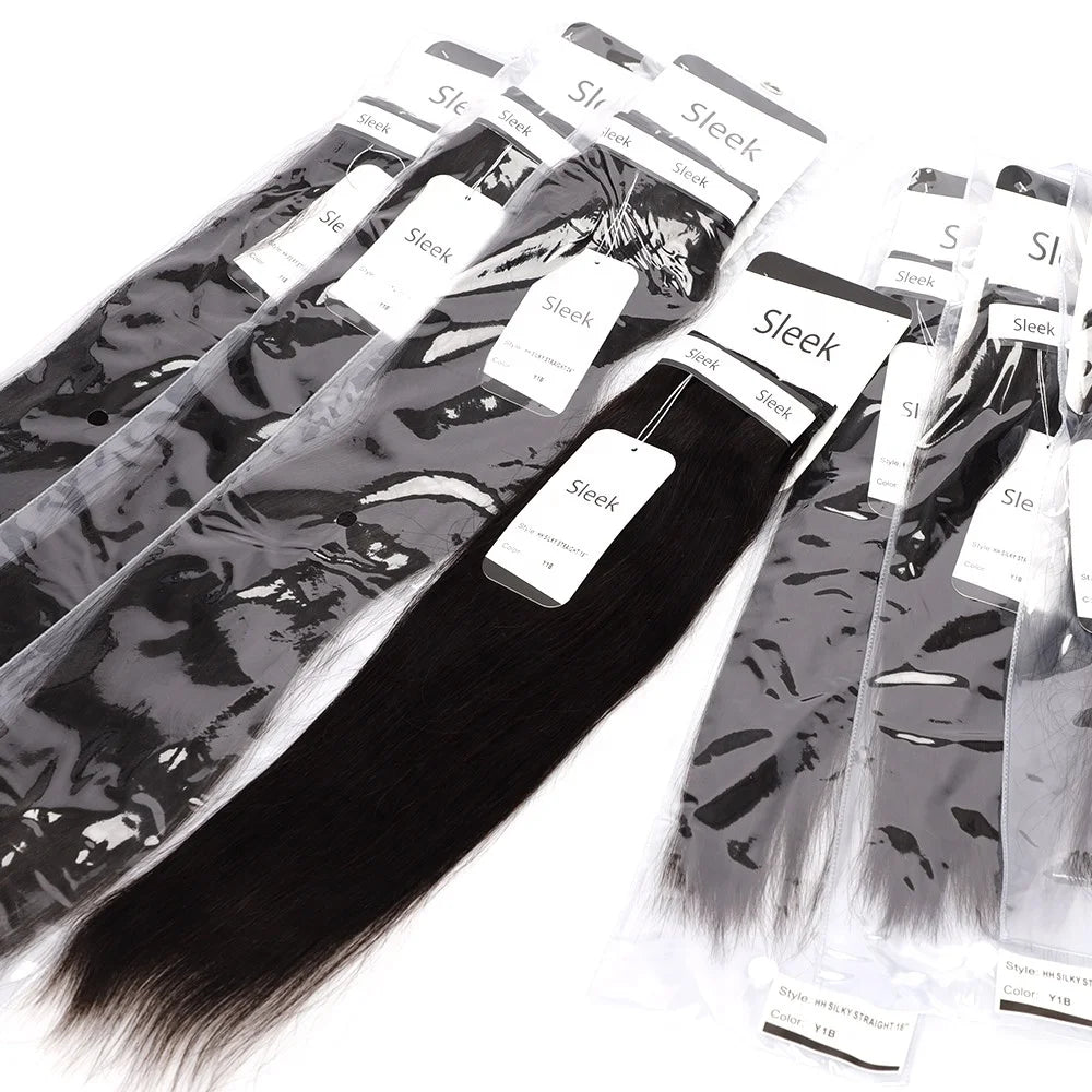 Top Grade Best Quality Unprocessed 2 Bundles in One Pack Virgin Temple Wholesale Straight Human Double Drawn Raw Indian Hair