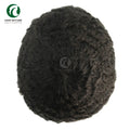 Wholesale Large Stock Curly Afro Toupees for Black Men 130 Density Poly Skin Indian Human Hair Unit Wig for Man 4 6 8 10 12mm