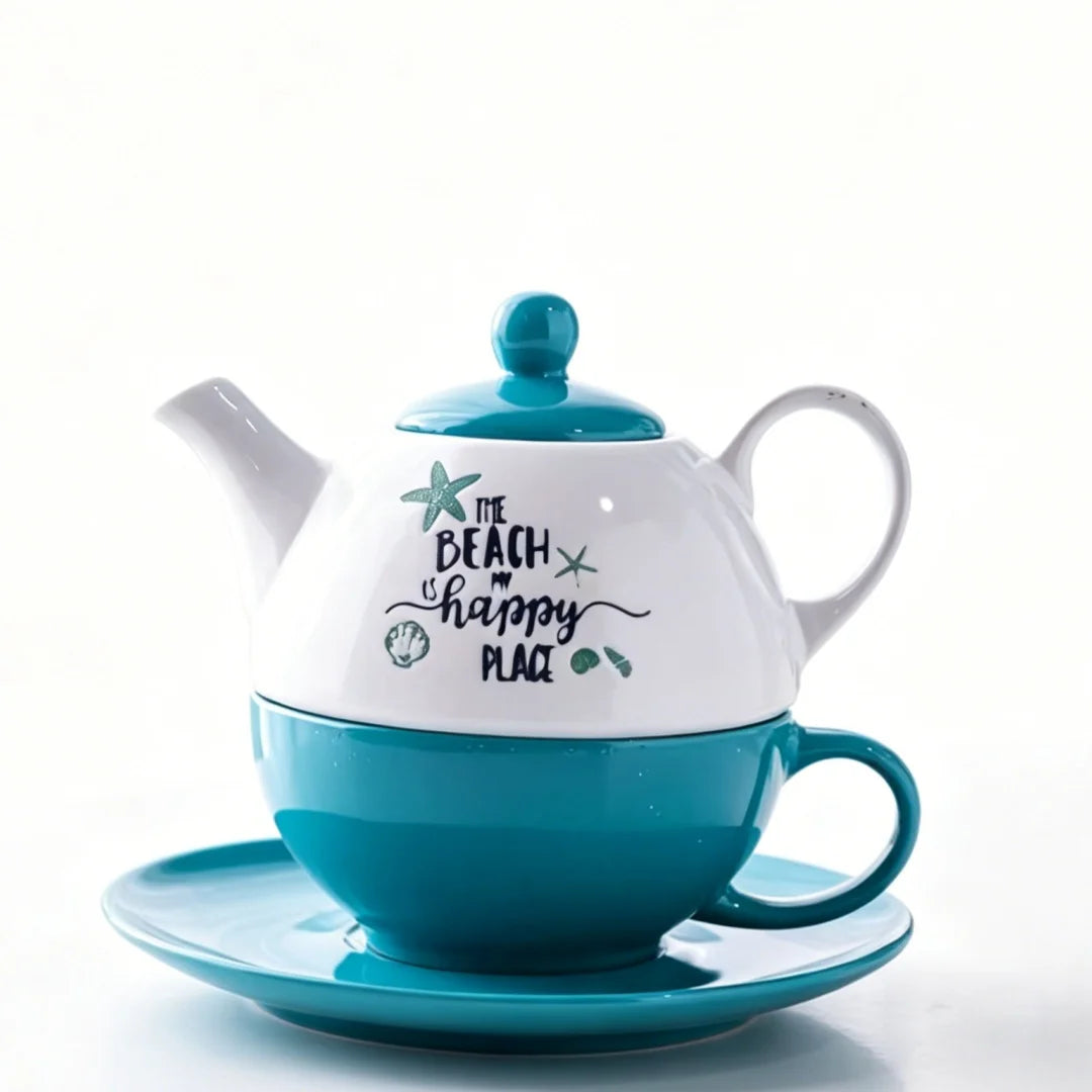Customized One Person Tea Cup and Teapot Set Teapot Set Gift Porcelain Suitable for Afternoon Tea and Restaurants
