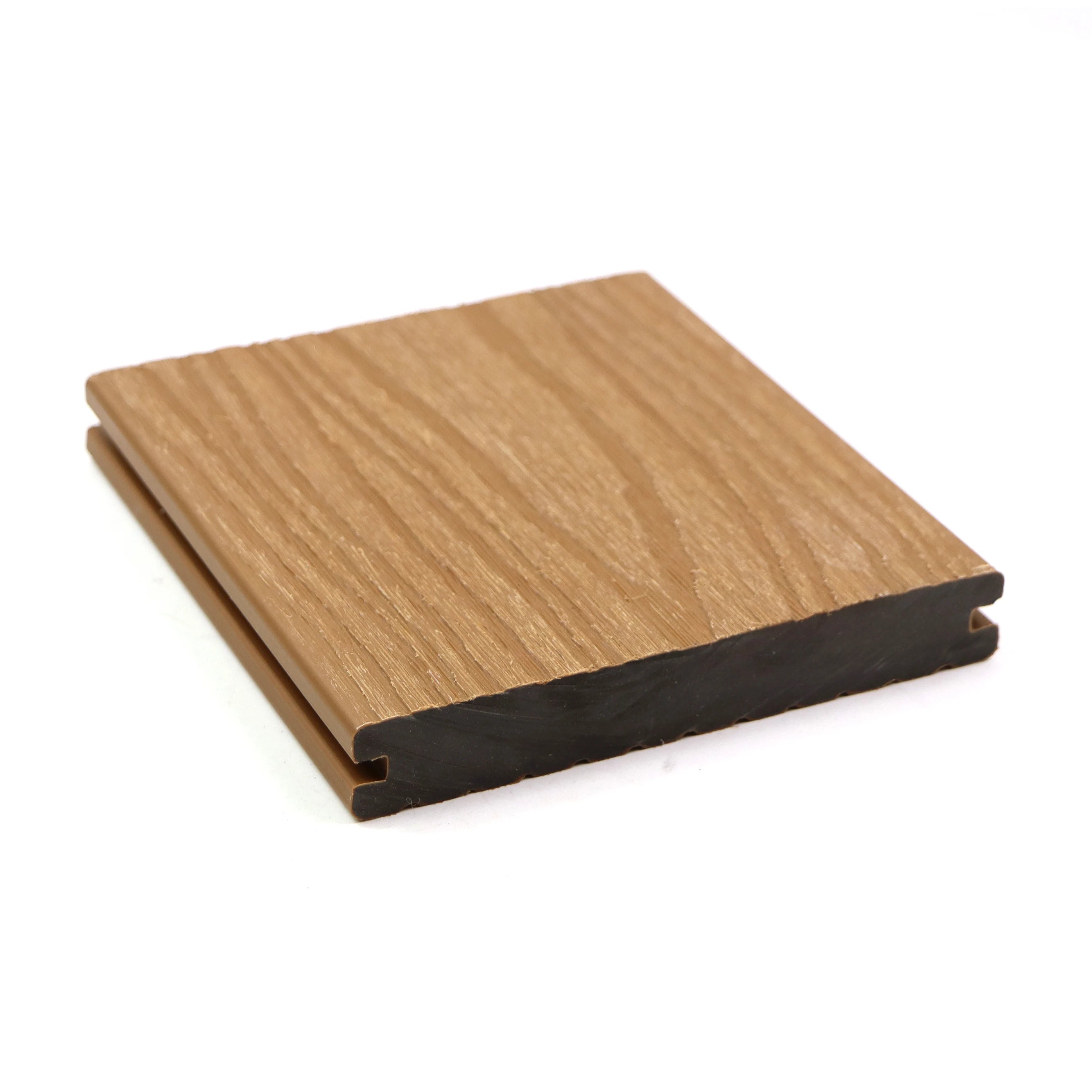 Modern European Design Solid WPC Deck Outdoor Decorative Garden Deck 18mm Thick Wood Teak Brushed Technics Waterproof Anti-Slip