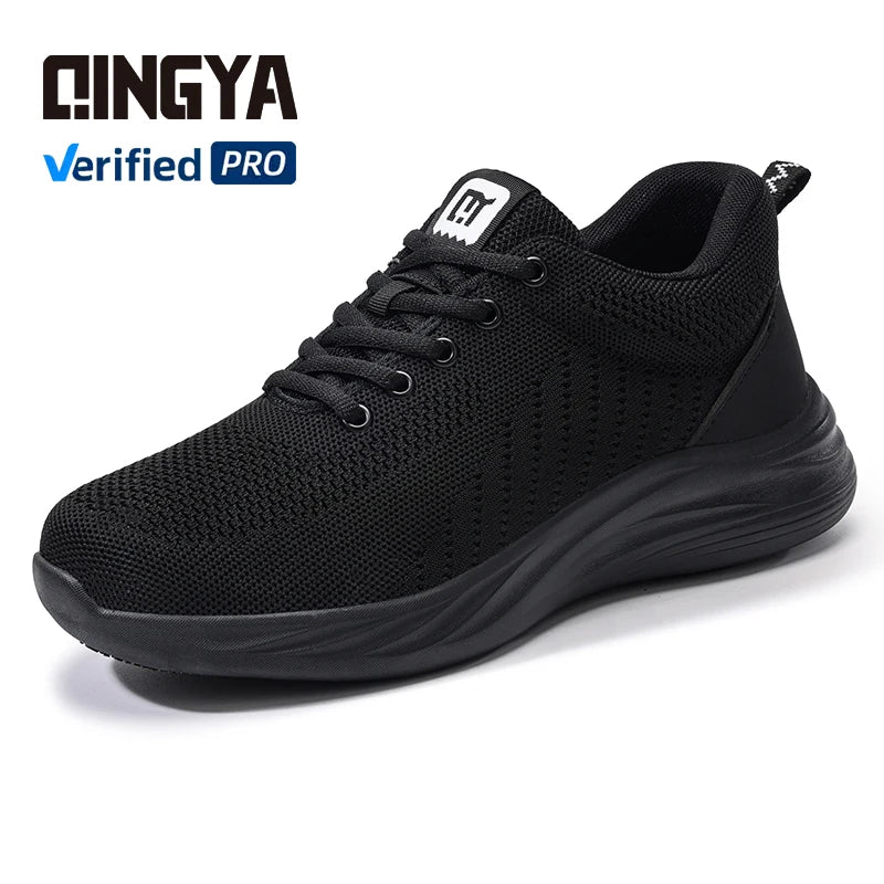 GUYISA Chef's Shoes Fly Woven Fabric Sports Series   Non-Slip Solid  SRC Black Outsole  Chef Shoes for Men