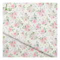 Wholesale 100% Cotton Fabric Pink White Rose Floral Printed for Clothing for Girls' Boys' Shirts Bags Crafts Covers Lightweight