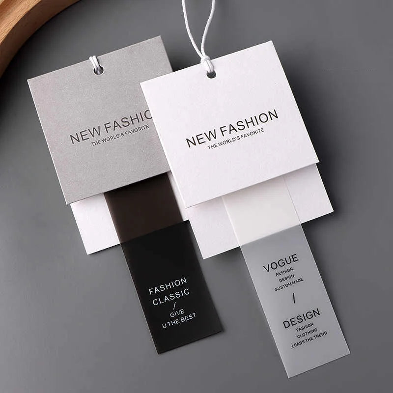 Luxury Hang Tag Clothing Eco-Friendly Pvc Leather Tpu Printed String Style Accessories Garment Hand Tag