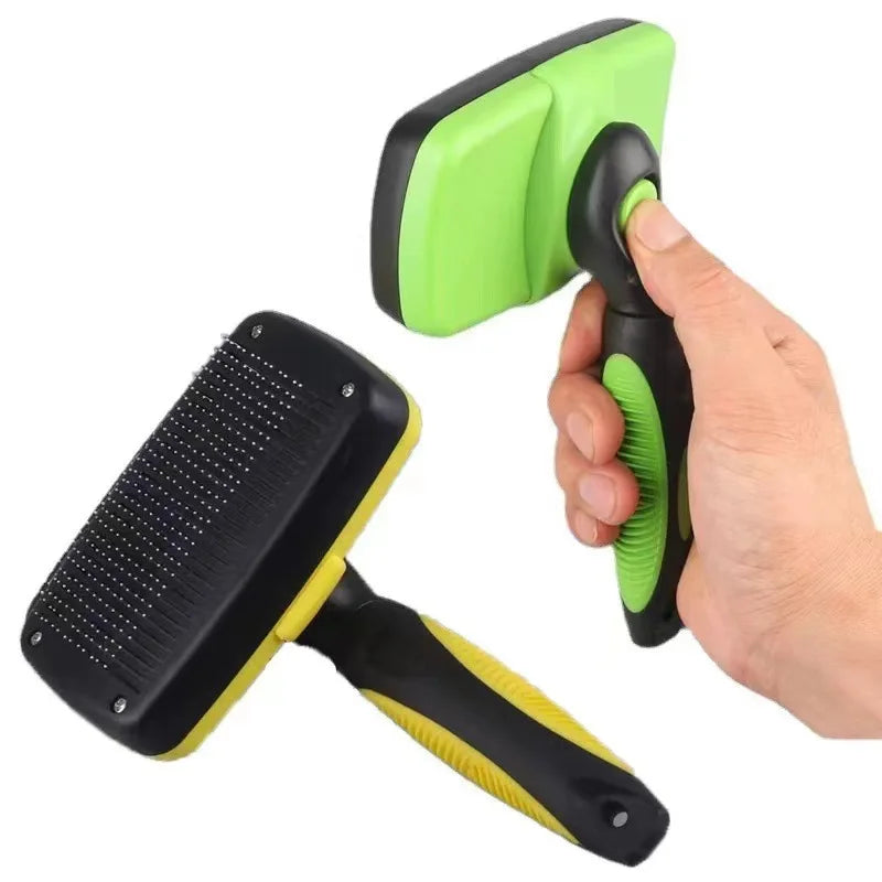 Cartoon Style Stainless Steel Pet Hair Brush Self-Cleaning Dog and Cat Comb for Long Short Hair Grooming Hair Removal Brushes