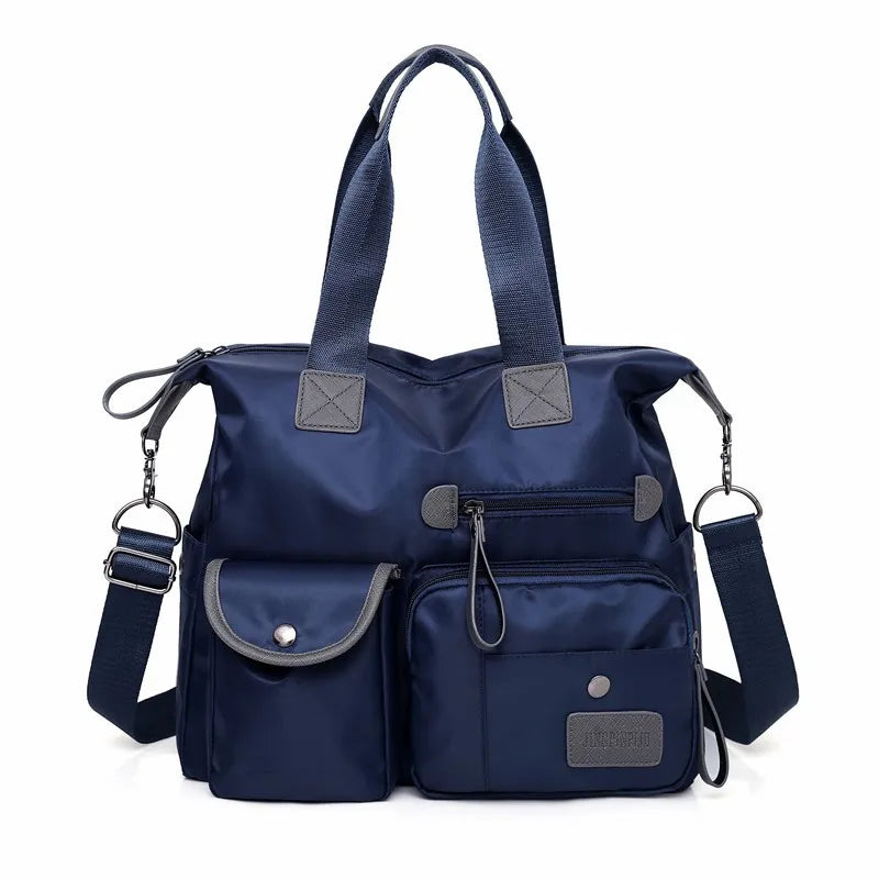 Women's Bag Women's New Fashion Large Capacity Multi-pocket Solid Color Handbag Casual Nylon Shoulder Crossbody Bag
