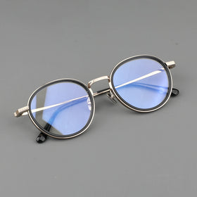High-end Handmade Designer Glasses Frames Round Frame Gold Rim Unisex Myopia Wholesale Custom Logo Factory Stock Fast Delivery