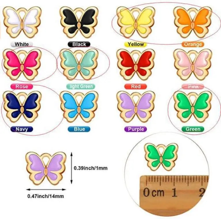 Factory Price Shaped Zinc Alloy Metal Main Material mm Italian Charm Unique butterfly Jewelry Charm New Design butterfly Pendant