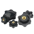 M5 M6 M8 M10 Black Plastic Pentagram Head Star Thumb Nuts Hand Grip Knob Nut