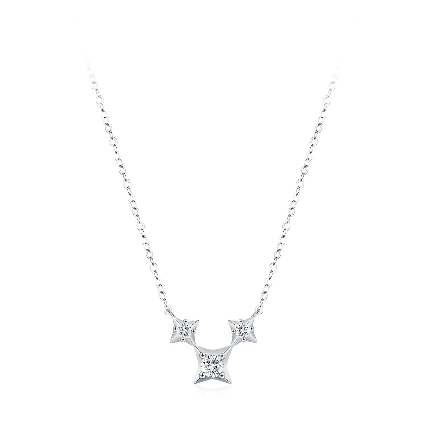 Fashion Fine Jewelry Necklace Factory Wholesale Price 925 Sterling Silver Star Pendant Clavicle Chain for Women