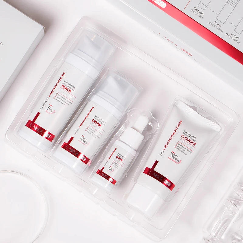 LAIKOU Skincare Niacinamide Skin Care Set Natural Cosmetic Manufacturer Whitening Anti-Aging Face Care Product