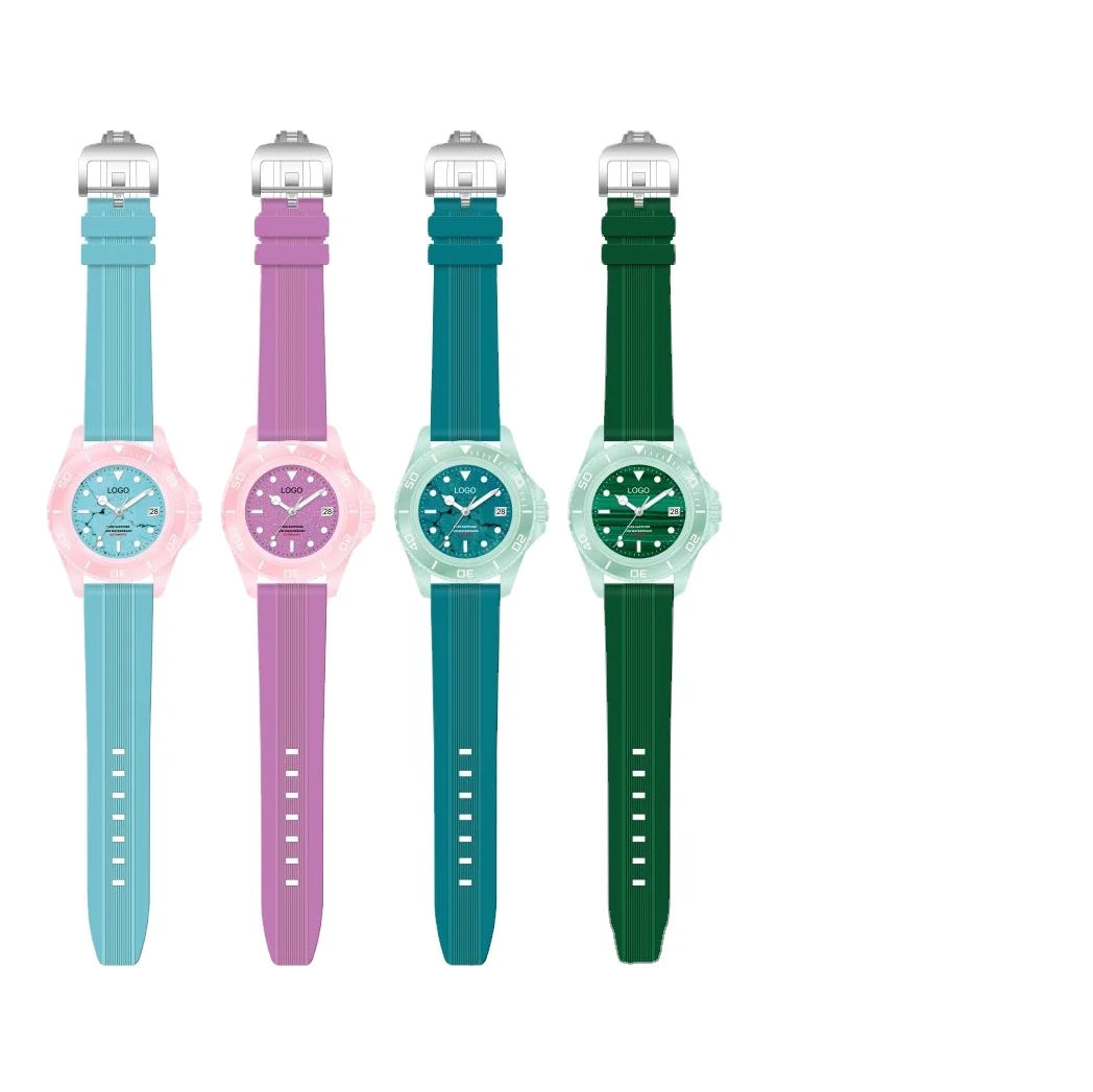 Wholesale Customized Sports Waffle Silicone Watch Band Diving Waterproof Mechanical Watch for Men
