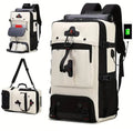 Large Capacity Men's Backpack USB Waterproof Expandable Travel Boarding Luggage Bag Outdoor Upgrade for Comfortable Journey
