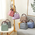 Hot Sale Stripes Pattern Oxford Material EPE+Aluminium Foil Waterproof Unisex Tote Lunch Bag Factory Wholesale Portable