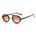 Vintage Retro Women's Sunglasses Small Oval Shade Fashionable Metal Gray Blue Yellow Tea Acrylic Eyewear Small Oval Shade Metal