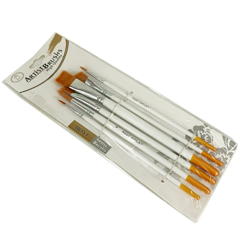Factory Price 6 Sizes a Set Bristle Pen for Painting of Gold Leaf and Imitation Gold Leaf Brush Edible Gold Leaf for Food