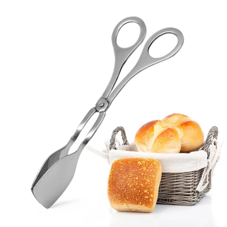 304 Stainless Steel Flat Clamp Barbecue BBQ Cake Bread Desserts Salad Ice  Food Tong  Clip Baking Bread Clip