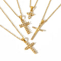 Nabest PVD Gold Plated Fashion Designer Stainless Steel Cross Pendant Necklaces Jewelry Wholesale