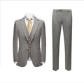 Business Men's Suit Striped Gray Casual Business Slim Suit Three-piece Wholesale Custom Work Clothes