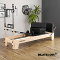 Hot Sale Customized Solid Oak/Maple/Rubber Wood Multifunctional Pilates Reformer Home Fitness Gym Yoga Deren DR-H88 150kg