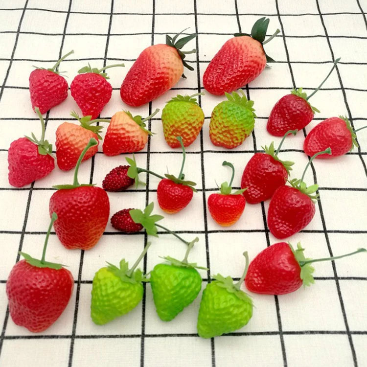 Simulation Plastic Artificial Fake Strawberries Fake Strawberry Fruit