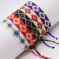 Handmade Bohemian Style Geometric Beaded Bracelet for Women Fashion Miyuki Adjustable Woven Party Jewelry Couple Gift