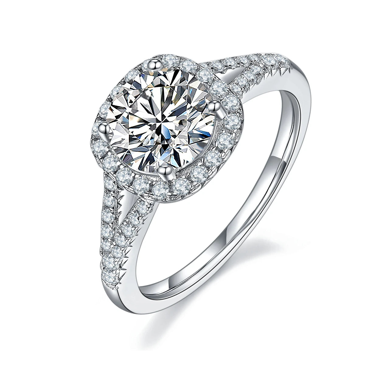 Wholesale Price Breathtaking Iced Out Ring Certified Moissanite 14k 925 Wedding Ring for Gift