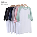 260 Grams Heavyweight 100% Cotton Raglan Sleeve Pocket Streetwear Vintage Oversized Tshirt for Men