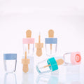 Lz Pack Stock 100pieces Custom Private Label Ice Cream Shape DIY 6ml Mini Cute Green Blue Pink Popsicle Lip Gloss Tubes