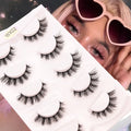 Five 5 Pairs Eyelash Classic Packaging Box Faux Mink 5 Pair Full Strip Lash Book 5pair 6d Mink Eyelash Supplier