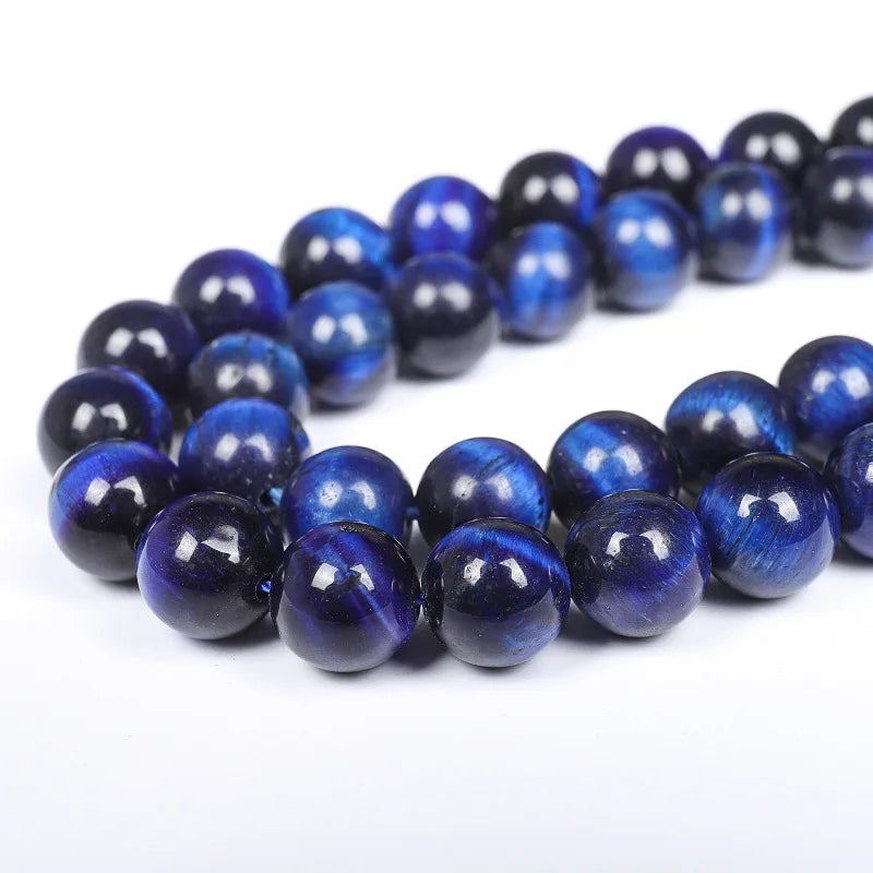Fashion Clear Blue Tiger Eye Stone Beads 4/6/8/10/12/14mm Natural Quartz Gemstones for Bracelet Jewelry Making