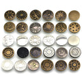 15/17/20 mm Jeans Button Metal Buckle Tooling Buttons Can Customized Patterns and Styles Leather Rivets