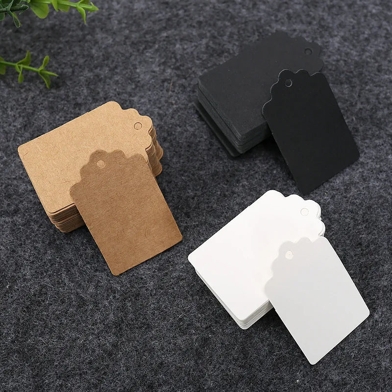 High Quality Recycled Kraft Vintage Message Card Paper Gift Clothing Tags Jewelry Card