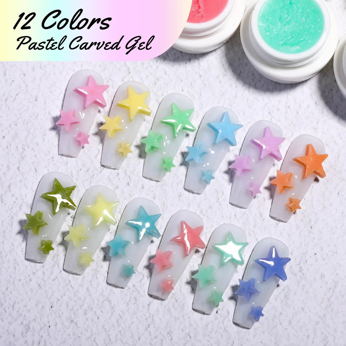 HONEY GIRL No Sticky Hand Nail Shaping Gel Nail Art HEMA Free Resin Sculpting Nail Gel 3D Carving Collection Set Custom Private