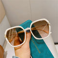 Woman Sunglasses Luxury Shades Male Old Fashion Western Style Men Gold Frame Sunglasses Custom Logo Brown Square Sunglasses