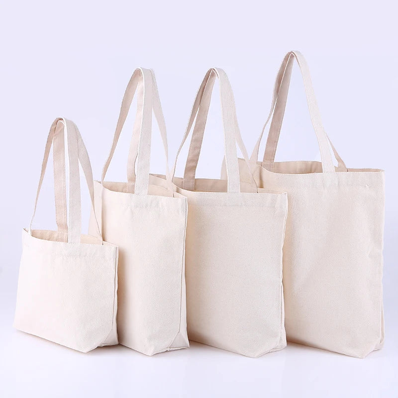 Factory Wholesale Custom Eco Calico Shopping Bag Plain Natural Cotton Canvas Tote Logo Printed Eco-Friendly Promotional Gift Bag