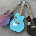 Smiger New Solid Spruce Top Carbon Fiber Back&side Unique Sound Hole Design CE-2021 Acoustic Guitar With 2 Band Pickup