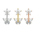 Belly Ring Transparent Zircon Flower butterfly Navel Nail Hot Selling Stainless Steel Piercing Jewelry Manufacturer Wholesale